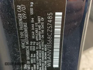 2008 BMW 5 Series 528xi with VIN WBANV13568CZ57485, listed as a Copart auction lot 54167815 with Not Provided miles and Clean Title. Bid and sale history available at carsss.com. Image 12.