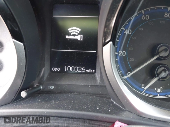2014 Toyota Corolla L with VIN 2T1BURHE0EC019503, listed as a IAAI auction lot 42065564 with 100,026 mi miles and . Bid and sale history available at DreamBid. Image 15.