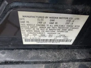 2005 Nissan Maxima SE z VIN 1N4BA41E75C842675, wystawiony jako IAAI lot #42314738 z przebiegiem 122 577 mil mil oraz . Historia ofert i sprzedaży dostępna na DreamBid. Obrazek 9.