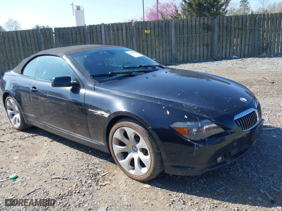 2005 BMW 6 Series 645Ci with VIN WBAEK734X5B326243, listed as a IAAI auction lot 41918670 with 135,815 mi miles. Bid and sale history available at carsss.com. Image 1.