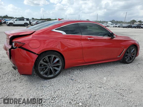 2018 Infiniti Q60 Red Sport 400 z VIN JN1FV7EL4JM630771, wystawiony jako Copart lot #47432165 z przebiegiem 50 815 mil mil oraz Nie do naprawy • Non repairable. Historia ofert i sprzedaży dostępna na DreamBid. Obrazek 3.