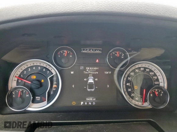 2019 Ram 1500 Big Horn with VIN 1C6RR6LT1KS546035, listed as a Copart auction lot 64569015 with 154,358 mi miles and Clean title. Bid and sale history available at DreamBid. Image 9.