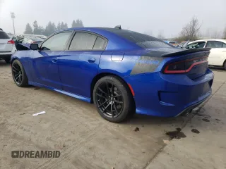 2021 Dodge Charger Scat Pack with VIN 2C3CDXGJ4MH570369, listed as a Copart auction lot 83519714 with 81,261 mi miles and Salvage Title. Bid and sale history available at DreamBid. Image 2.