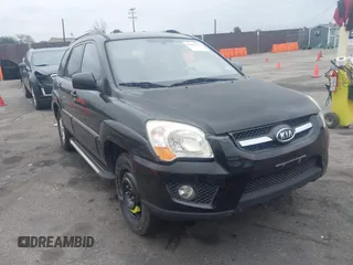 2009 Kia Sportage LX with VIN KNDJF723197611856, listed as a IAAI auction lot 41885111 with 125,260 mi miles. Bid and sale history available at carsss.com. Image 1.