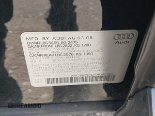 2009 Audi Q5 Premium Plus z VIN WA1KK78R29A042363, wystawiony jako IAAI lot #42190373 z przebiegiem 175 742 mil mil oraz . Historia ofert i sprzedaży dostępna na DreamBid. Obrazek 9.