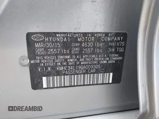 2016 Hyundai Sonata Limited with VIN KMHE34L19GA009305, listed as a IAAI auction lot 42039182 with 145,512 mi miles and . Bid and sale history available at DreamBid. Image 9.