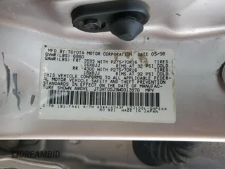 1998 Toyota Land Cruiser with VIN JT3HT05J9W0013970, listed as a Copart auction lot 46343855 with 317,092 mi miles and Salvage Title. Bid and sale history available at carsss.com. Image 14.