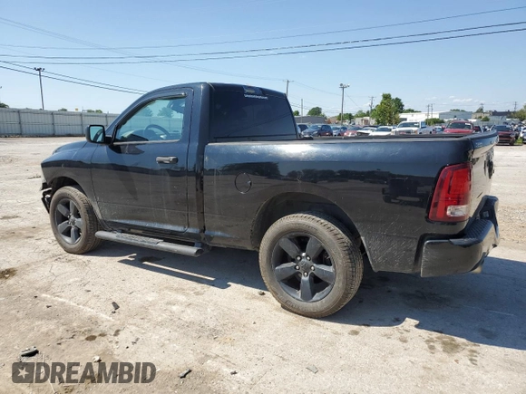 2015 Ram 1500 Express with VIN 3C6JR7AT1FG532946, listed as a Copart auction lot 63496534 with 114,396 mi miles and Salvage title. Bid and sale history available at DreamBid. Image 2.