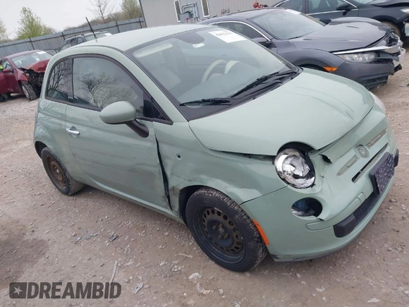 2013 FIAT 500 Pop with VIN 3C3CFFAR4DT749733, listed as a IAAI auction lot 42012326 with 110,712 mi miles. Bid and sale history available at carsss.com. Image 1.