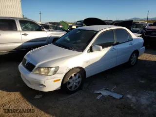 2003 Mitsubishi Lancer LS with VIN JA3AJ36E83U086319, listed as a Copart auction lot 80986464 with 130,043 mi miles and Salvage Title. Bid and sale history available at carsss.com. Image 1.