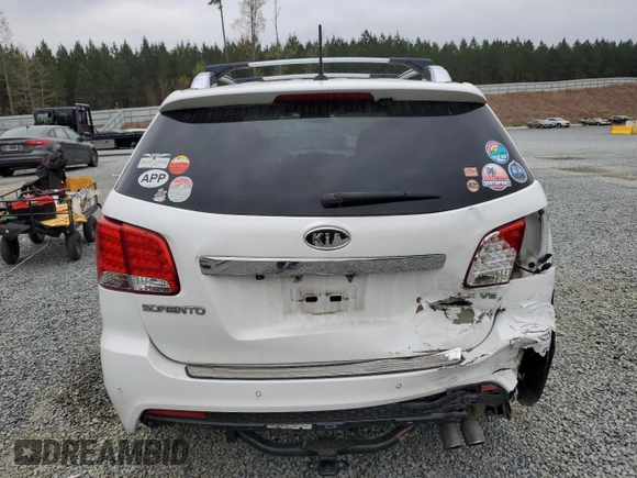 2013 Kia Sorento SX with VIN 5XYKW4A23DG407762, listed as a Copart auction lot 51471745 with 152,048 mi miles and Salvage Title. Bid and sale history available at carsss.com. Image 6.