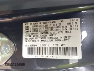 2014 Acura RDX Tech Pkg with VIN 5J8TB4H52EL010633, listed as a IAAI auction lot 41600108 with 182,067 mi miles. Bid and sale history available at carsss.com. Image 9.