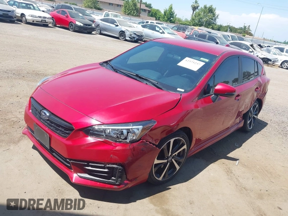 2022 Subaru Impreza Special Sports with VIN 4S3GTAL67N3724575, listed as a IAAI auction lot 42375237 with 21,787 mi miles and . Bid and sale history available at DreamBid. Image 2.