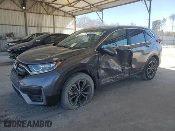 2020 Honda CR-V EX-L with VIN 5J6RW1H80LL007260, listed as a Copart auction lot 47457135 with 95,558 mi miles and Salvage Title. Bid and sale history available at carsss.com. Image 1.