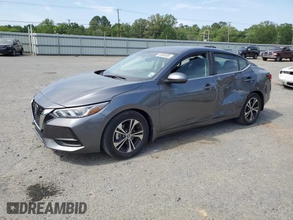 2021 Nissan Sentra SV with VIN 3N1AB8CV2MY288803, listed as a Copart auction lot 53004905 with 30,691 mi miles and Salvage Title. Bid and sale history available at DreamBid. Image 1.