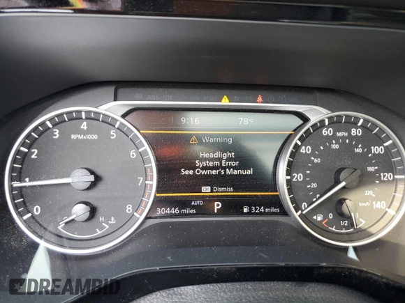 2024 Nissan Pathfinder SL with VIN 5N1DR3CD3RC240142, listed as a Copart auction lot 57849125 with 30,446 mi miles and Salvage title. Bid and sale history available at DreamBid. Image 9.