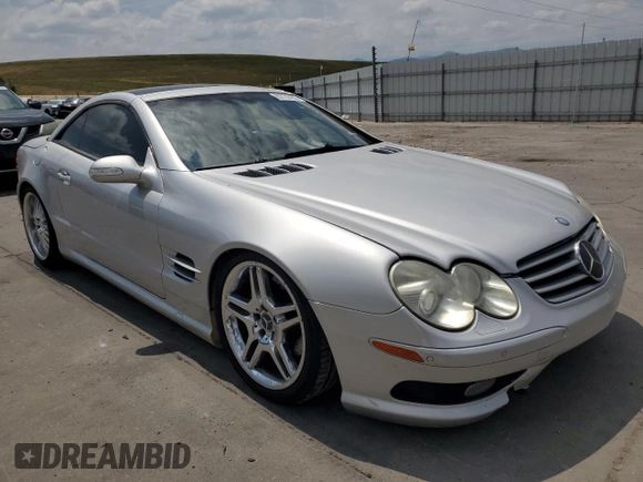 2003 Mercedes-Benz SL 500 with VIN WDBSK75F83F032154, listed as a Copart auction lot 63123435 with 123,359 mi miles and Clean title. Bid and sale history available at DreamBid. Image 4.
