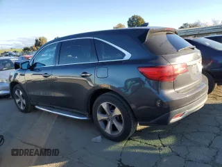 2015 Acura MDX with VIN 5FRYD4H26FB009928, listed as a Copart auction lot 44172375 with 123,644 mi miles and Salvage title. Bid and sale history available at DreamBid. Image 2.