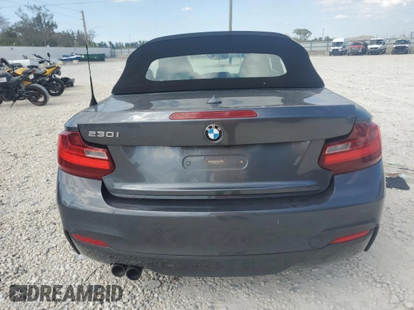 2017 BMW 2 Series 230i with VIN WBA2K9C36H7A26375, listed as a Copart auction lot 47055625 with 62,165 mi miles and Salvage title. Bid and sale history available at DreamBid. Image 6.
