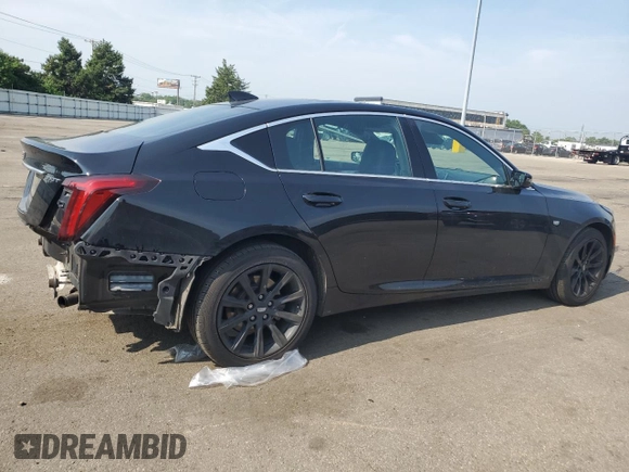 2020 Cadillac CT5 Luxury with VIN 1G6DX5RK7L0151598, listed as a Copart auction lot 60671375 with 82,151 mi miles and Salvage title. Bid and sale history available at DreamBid. Image 3.