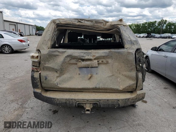 2020 Toyota 4Runner SR5 with VIN JTEBU5JR7L5767063, listed as a Copart auction lot 57969085 with Not provided miles and Salvage title. Bid and sale history available at DreamBid. Image 6.