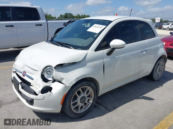 2013 FIAT 500 Pop with VIN 3C3CFFAR6DT752830, listed as a IAAI auction lot 42620703 with 89,150 mi miles and . Bid and sale history available at DreamBid. Image 2.