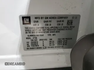 2022 Buick Encore GX Essence with VIN KL4MMGSL2NB119549, listed as a Copart auction lot 64615915 with 19,025 mi miles and Salvage title. Bid and sale history available at DreamBid. Image 13.