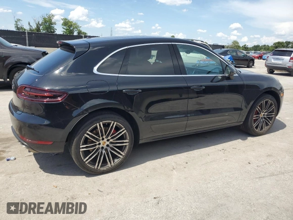2016 Porsche Macan Turbo with VIN WP1AF2A53GLB94524, listed as a Copart auction lot 64172035 with 44,619 mi miles and Salvage title. Bid and sale history available at DreamBid. Image 3.