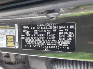 2012 Kia Sorento LX with VIN 5XYKT3A65CG254788, listed as a IAAI auction lot 42213355 with 137,772 mi miles and . Bid and sale history available at carsss.com. Image 9.