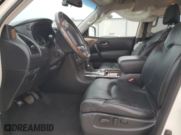 2017 Infiniti QX80 Signature Edition with VIN JN8AZ2NEXH9158268, listed as a Copart auction lot 89111315 with 0 mi miles and Salvage Title. Bid and sale history available at carsss.com. Image 7.