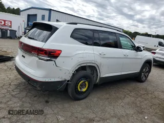 2024 Volkswagen Atlas SE with VIN 1V2DR2CA7RC579036, listed as a Copart auction lot 50594205 with 15,071 mi miles and Salvage title. Bid and sale history available at DreamBid. Image 3.