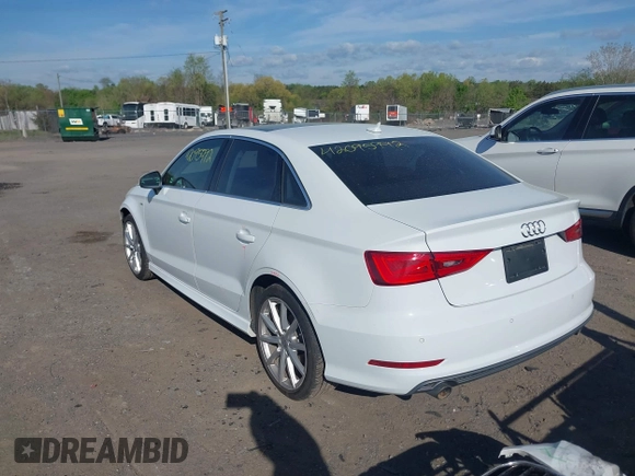 2016 Audi A3 2.0T Premium Plus with VIN WAUJ8GFF5G1048922, listed as a IAAI auction lot 42095992 with 136,070 mi miles. Bid and sale history available at carsss.com. Image 3.
