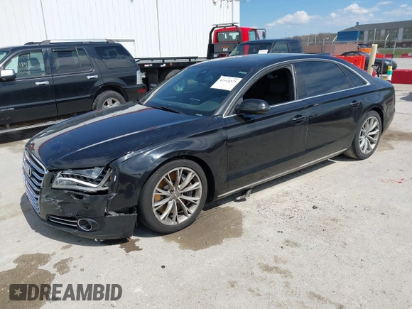 2012 Audi A8 L with VIN WAURVAFD5CN038949, listed as a IAAI auction lot 41914575 with 85,634 mi miles. Bid and sale history available at carsss.com. Image 17.