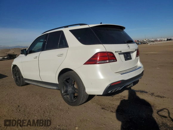 2018 Mercedes-Benz GLE 43 AMG with VIN 4JGDA6EB5JB017664, listed as a Copart auction lot 86380244 with 51,405 mi miles and Salvage Title. Bid and sale history available at DreamBid. Image 2.