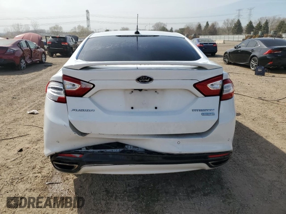 2013 Ford Fusion Titanium with VIN 3FA6P0K90DR299907, listed as a Copart auction lot 52327915 with 218,003 mi miles and Salvage Title. Bid and sale history available at DreamBid. Image 6.