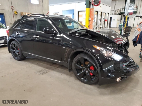 2016 Infiniti QX70 with VIN JN8CS1MW1GM752521, listed as a Copart auction lot 56139204 with 55,786 mi miles. Bid and sale history available at carsss.com. Image 4.
