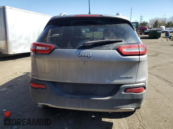 2015 Jeep Cherokee Limited with VIN 1C4PJMDB8FW703818, listed as a Copart auction lot 47230395 with 109,638 mi miles and Salvage Title. Bid and sale history available at carsss.com. Image 6.