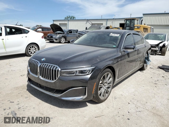 2020 BMW 7 Series 750i xDrive with VIN WBA7U2C03LGM27370, listed as a Copart auction lot 56576775 with Not provided miles and Salvage title. Bid and sale history available at DreamBid. Image 1.