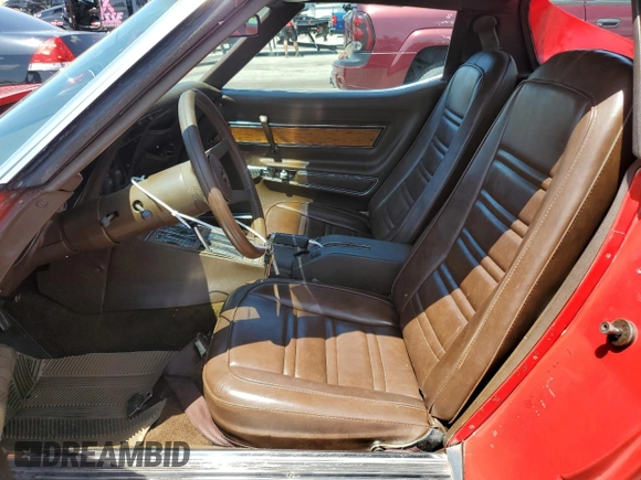 1976 Chevrolet Corvette with VIN 1Z37L6S405318, listed as a Copart auction lot 61433005 with 125,438 mi miles and Salvage title. Bid and sale history available at DreamBid. Image 7.