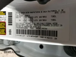 2022 Toyota Tacoma SR с VIN 3TMCZ5AN0NM468020, выставлен на аукционе Copart как лот 58708235 с пробегом 112 523 миль миль и На запчасти • Non repairable. История ставок и продаж доступна на DreamBid. Изображение 13.