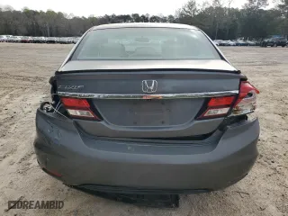 2013 Honda Civic Sdn LX with VIN 2HGFB2F56DH599198, listed as a Copart auction lot 51255195 with 122,112 mi miles and Salvage Title. Bid and sale history available at carsss.com. Image 6.