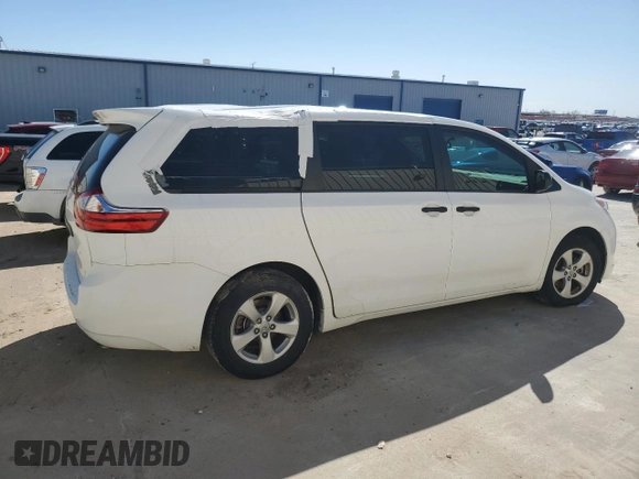 2017 Toyota Sienna L with VIN 5TDZZ3DCXHS890616, listed as a Copart auction lot 47274855 with 43,438 mi miles and Salvage Title. Bid and sale history available at DreamBid. Image 3.