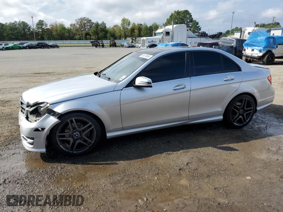 2014 Mercedes-Benz C 250 Sport with VIN WDDGF4HB2EA967498, listed as a Copart auction lot 80678684 with 149,980 mi miles and Salvage title. Bid and sale history available at DreamBid. Image 1.
