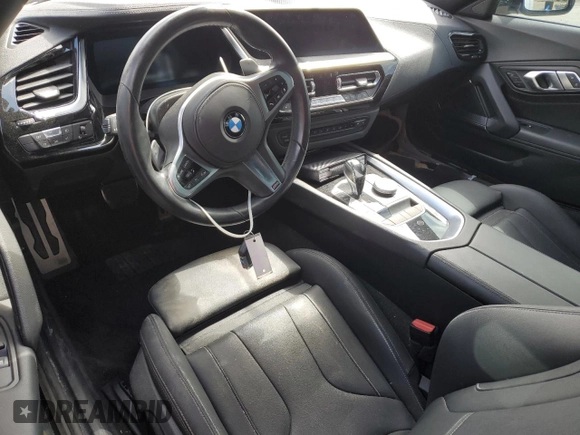 2021 BMW Z4 sDrive30i with VIN WBAHF3C09MWX24087, listed as a Copart auction lot 52036575 with 0 mi miles and Salvage Title. Bid and sale history available at carsss.com. Image 8.