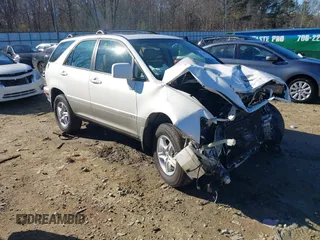 2002 Lexus RX 300 with VIN JTJGF10UX20129045, listed as a IAAI auction lot 41296991 with 1 mi miles. Bid and sale history available at carsss.com. Image 1.