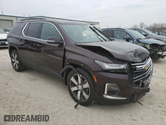 2022 Chevrolet Traverse LT Leather with VIN 1GNERHKW5NJ174425, listed as a Copart auction lot 45005575 with 0 mi miles and Salvage Title. Bid and sale history available at carsss.com. Image 4.