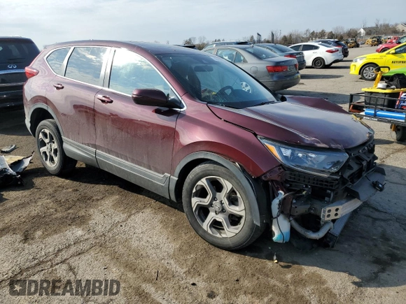 2019 Honda CR-V EX with VIN 7FARW2H54KE025493, listed as a Copart auction lot 47879525 with 0 mi miles and Salvage Title. Bid and sale history available at carsss.com. Image 4.