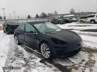 2019 Tesla Model 3 Long Range with VIN 5YJ3E1EB1KF407053, listed as a Copart auction lot 45630465 with 0 mi miles and Salvage Title. Bid and sale history available at carsss.com. Image 10.