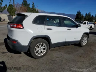 2017 Jeep Cherokee Sport with VIN 1C4PJLAB9HW663234, listed as a Copart auction lot 42033315 with 111,421 mi miles and Salvage Title. Bid and sale history available at carsss.com. Image 3.