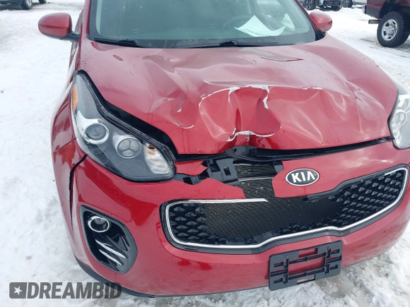 2018 Kia Sportage LX with VIN KNDPMCAC8J7324190, listed as a IAAI auction lot 41599162 with 41,573 mi miles. Bid and sale history available at carsss.com. Image 6.